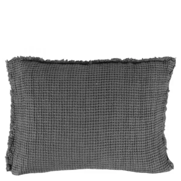 honeybee zoeppritz leinen kissenbezug 30x40 carbon grau