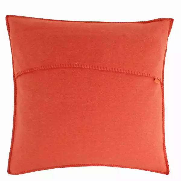 zoeppritz weicher soft fleece kissenbezug 40x40 papaya orange