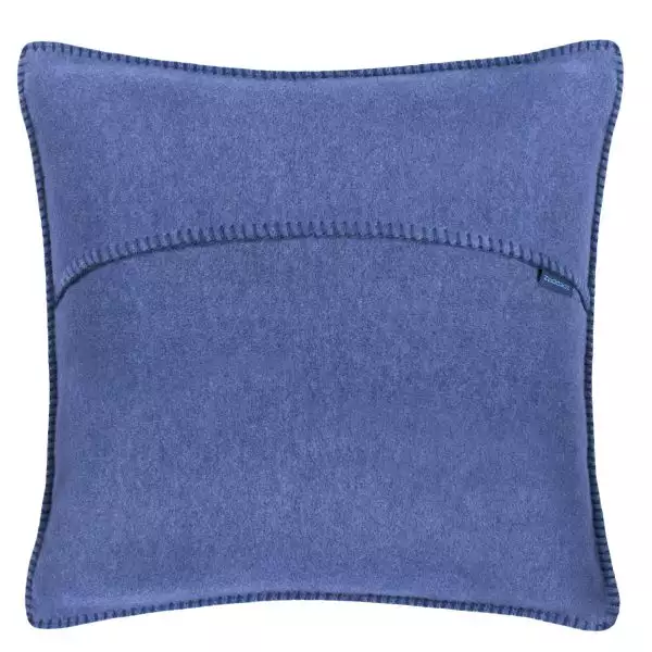 zoeppritz weicher soft fleece kissenbezug 40x40 indigo blau