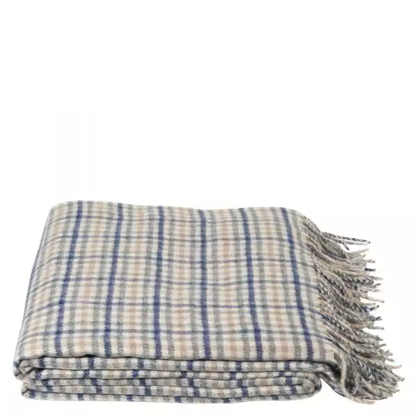 hump check zoeppritz kamelhaar decke 130x180 navy blau