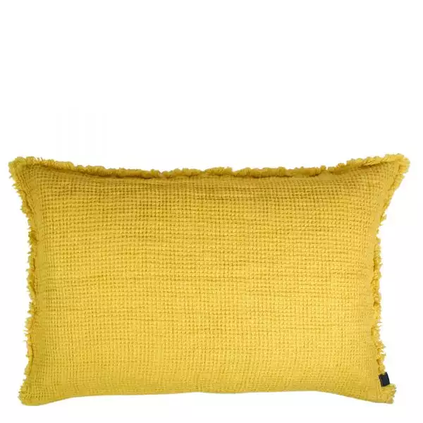 honeybee zoeppritz leinen kissenbezug 30x40 curry gelb