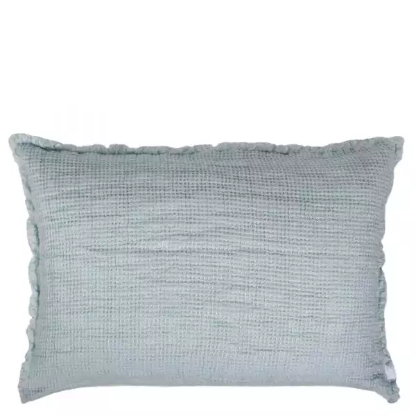 honeybee zoeppritz leinen kissenbezug 30x40 wasser blau