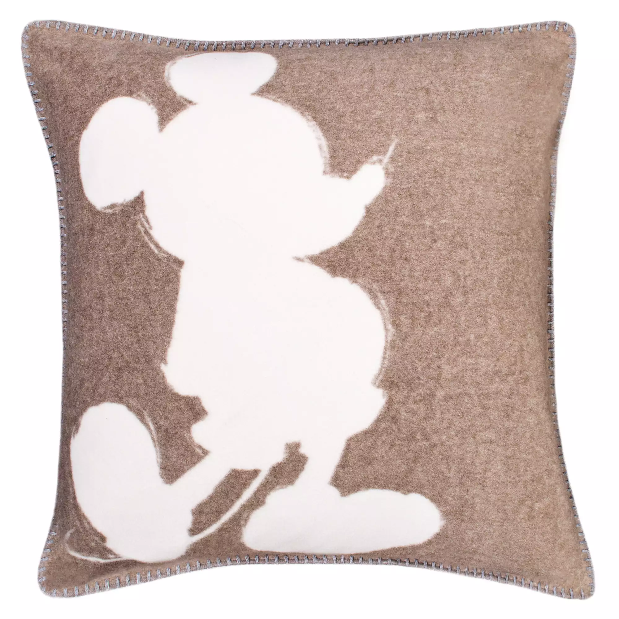 mickey soft mouse zoeppritz viscose kissenbezug 50x50 rauch braun