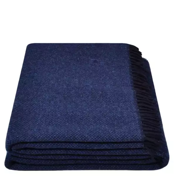 must relax zoeppritz schurwolle plaid 130x190 navy blau