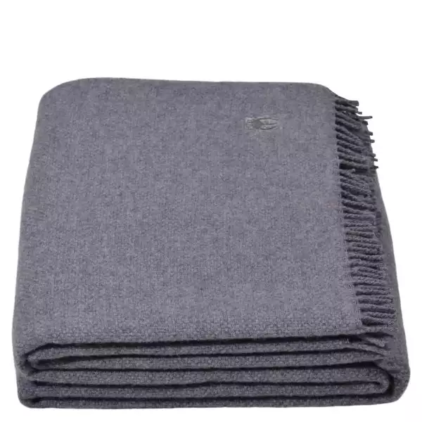 must relax zoeppritz schurwolle plaid 130x190 mittelgrau grau melliert