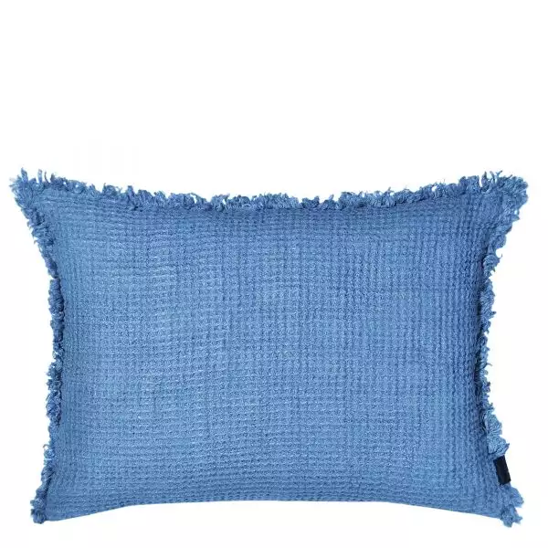 honeybee zoeppritz leinen kissen inklusive fuellung 30x40 denim jeans blau