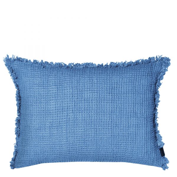 honeybee zoeppritz leinen kissenbezug 40x60 denim jeans blau