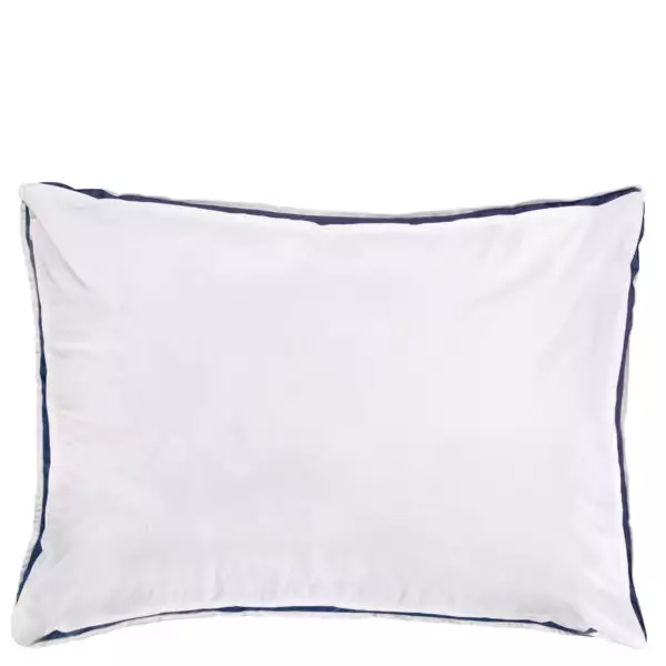 zoeppritz Absolute Kissenbezug, Farbe weiss mit blau, Material Baumwolle Perkal in Groesse 40x60