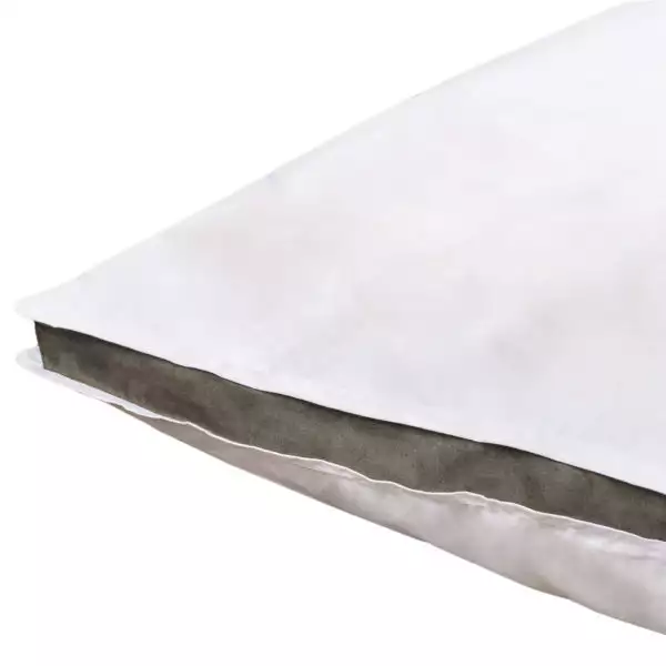 zoeppritz Absolute Kissenbezug, Farbe weiss mit braun, Material Baumwolle Perkal in Groesse 40x60