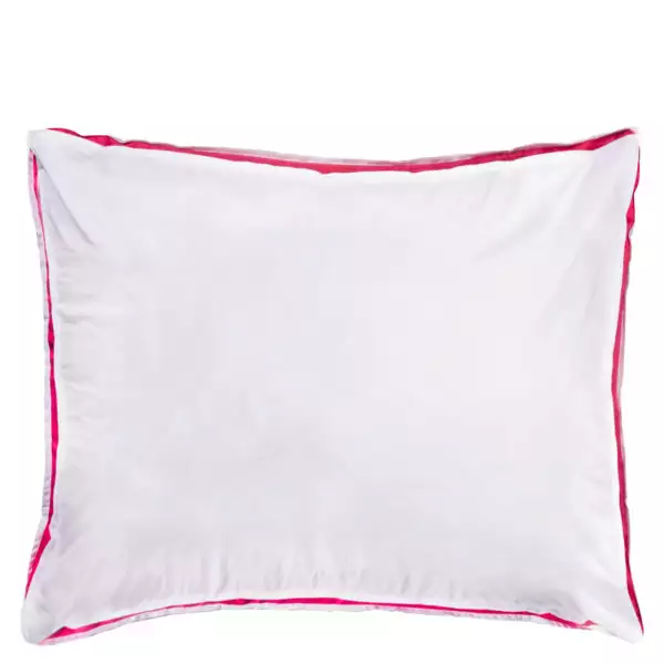 zoeppritz Absolute Kissenbezug, Farbe weiss mit rot, Material Baumwolle Perkal in Groesse 30x40
