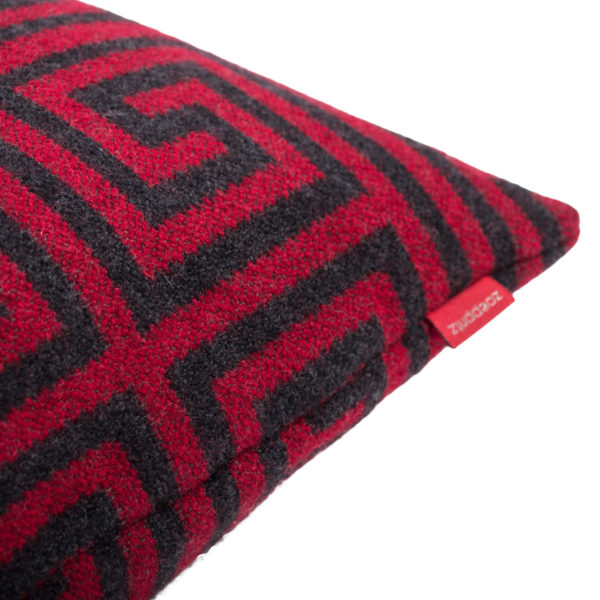 zoeppritz Legacy Kissenhuelle, Farbe rot, Material Schurwolle Merino Cashmere, in Groesse 40x40