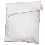 zoeppritz White Bettbezug, Farbe weiss mit rot, Material Baumwolle Perkal in Groesse 200x200