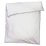 zoeppritz White Bettbezug, Farbe weiss mit blau, Material Baumwolle Perkal in Groesse 135x200