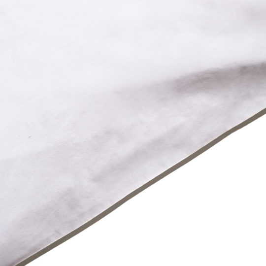 zoeppritz White Bettbezug, Farbe weiss mit braun, Material Baumwolle Perkal in Groesse 155x220