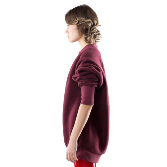 zoeppritz Soft Sweater, Farbe weinrot, Material Fleece in Groesse S