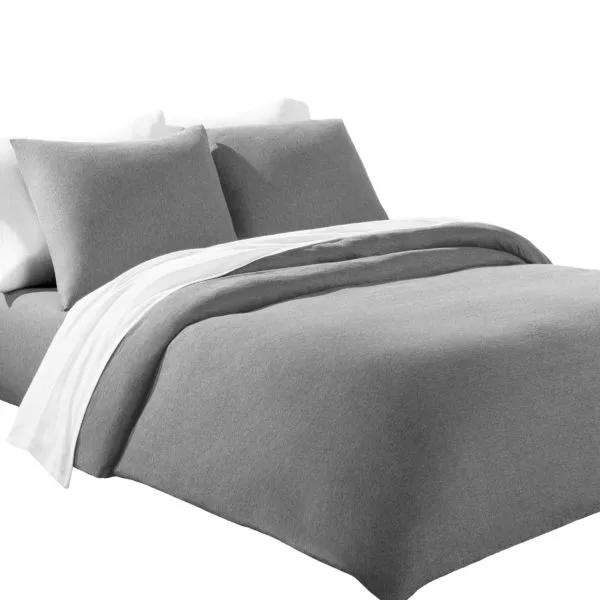 Calvin Klein Home Bettgarnitur Set Bettdecke Kopfkissen HARRISON, Material Baumwolle Modal, grau