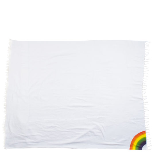 zoeppritz 331 Rainbow Tischdecke aus Baumwolle, weiss, 145x250