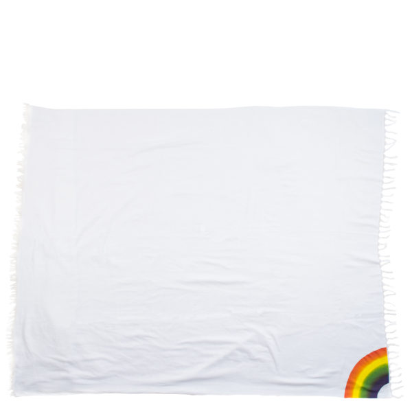 zoeppritz 331 Rainbow Tischdecke aus Baumwolle, weiss, 145x250