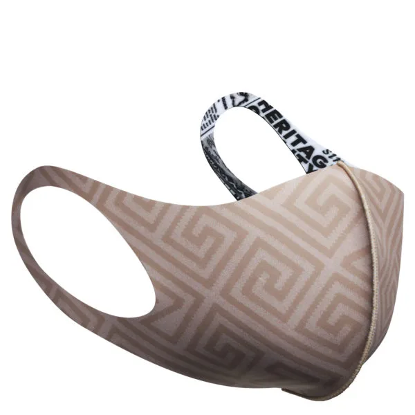 Stoffmaske wiederverwendbar Responsibility, Material Polyester Elasthan, hellbraun-beige