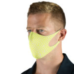 face mask reusable responsibility, acid green
