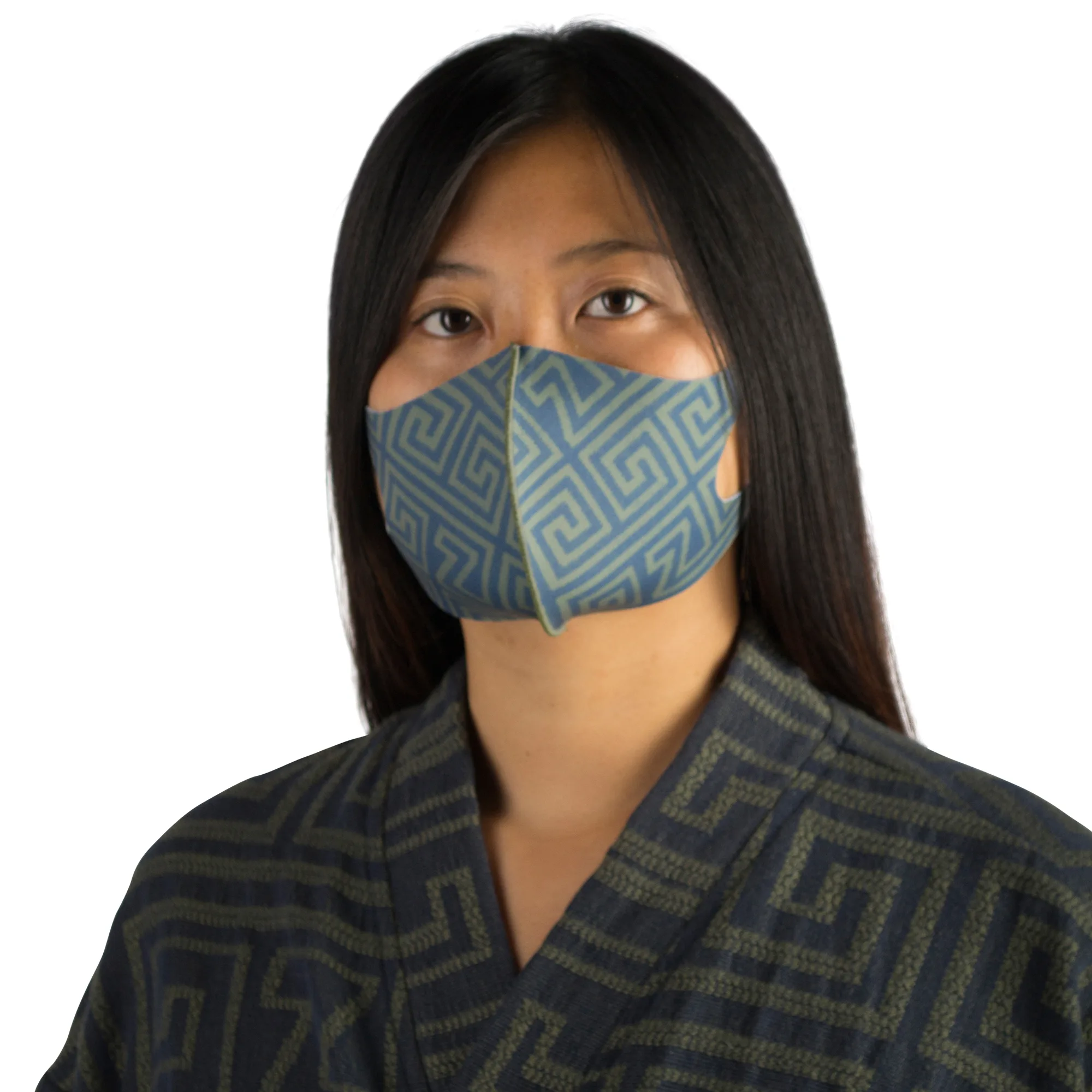 face mask reusable responsibility, huntergreen-blue face mask reusable responsibility, huntergreen-blue