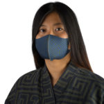 face mask reusable responsibility, royal blue - military green