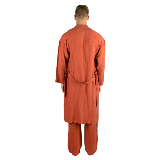 Mantel fuer Herren und Damen in L-XL, orange aus Leinen, zoeppritz Stay