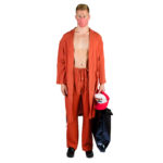Coat for men and women in L-XL, rust, linen, zoeppritz Stay