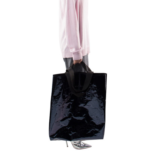 Grosse Tasche, schwarz aus Polyester, zoeppritz Foilshopper Glossy Xlarge Bag