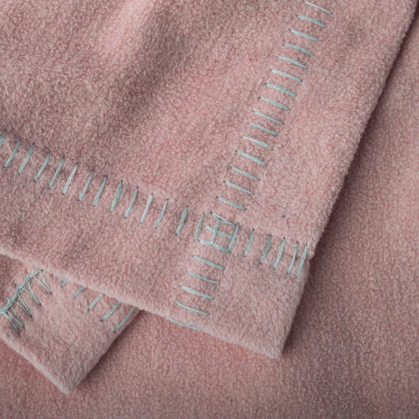 Blanket organic cotton, pink in 140x190cm, zoeppritz Soft-Greeny