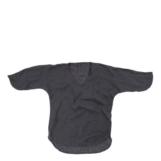 Tshirt for women and men in S-M, charcoal, linen, zoeppritz Shirty