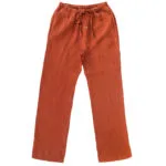 Sommerhose fuer Damen und Herren in S-M, orange aus Leinen, zoeppritz Stay