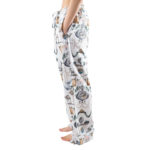 Pyjama trousers for men and women in white with pattern, cotton in l-xl, zoeppritz Centuries Bathrobe