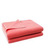 Flauschige Decke fuer Sofa und Couch, flamingofarben in 110x150cm, zoeppritz Soft-Fleece