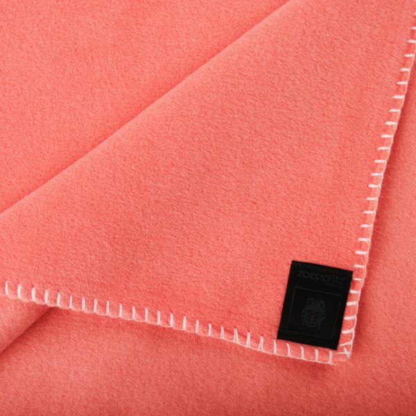 Blanket 110x150cm in flamingo color, zoeppritz Soft-Fleece