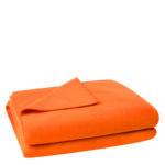 Flauschige Decke fuer Sofa und Couch, orange in 160x200cm, zoeppritz Soft-Fleece
