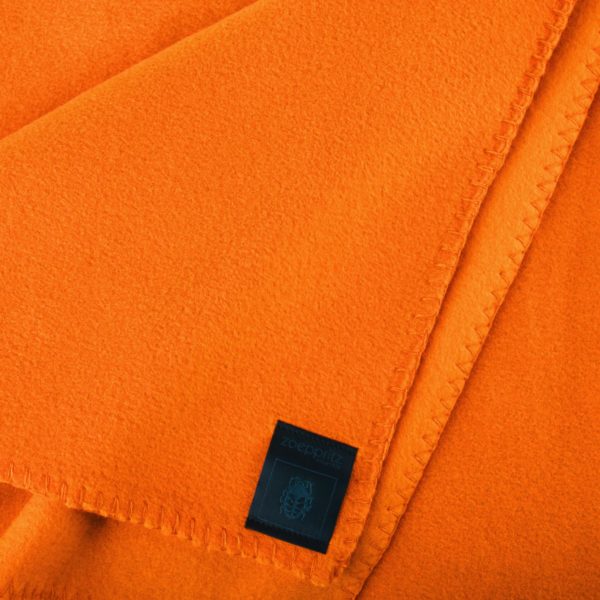 Blanket 160x200cm in orange, zoeppritz Soft-Fleece