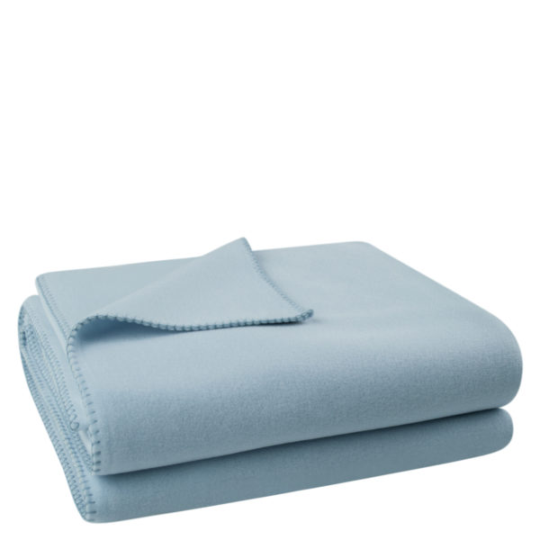 Flauschige Decke fuer Sofa und Couch, hellblau in 160x200cm, zoeppritz Soft-Fleece