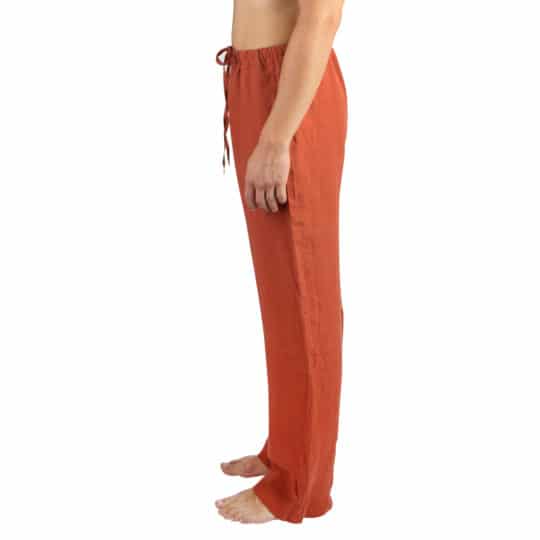 Summer trousers for men and women in L-XL, rust, linen, zoeppritz Stay