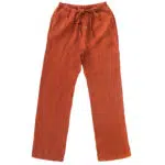 Sommerhose fuer Herren und Damen in L-XL, orange aus Leinen, zoeppritz Stay