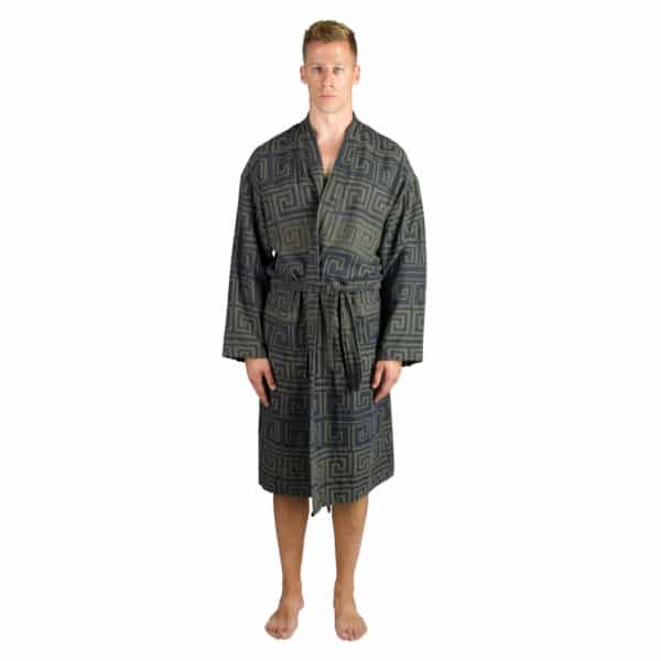 Bademantel fuer Herren und Damen in L-XL, jaegergruen aus Baumwolle, zoeppritz Sunny Leg