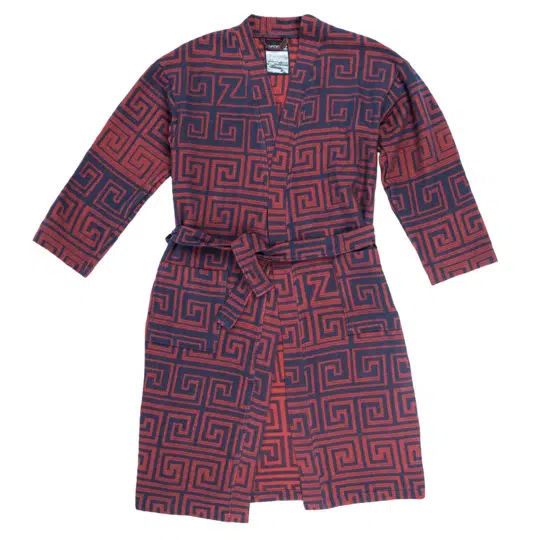 Bathrobe for women and men in s-m, brick, cotton, zoeppritz Sunny Leg