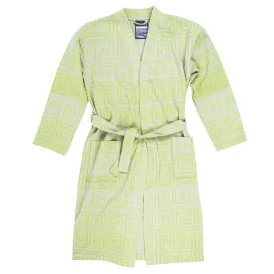 Bathrobe for men and women in l-xl, acid green, cotton, zoeppritz Sunny Leg