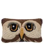 Kissen mit Eulenmotiv 20x30cm, braun aus Wolle und Baumwolle, zoeppritz Wiseowl