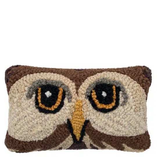 Kissen mit Eulenmotiv 20x30cm, braun aus Wolle und Baumwolle, zoeppritz Wiseowl