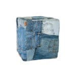 Sitzwuerfel aus recyceltem Jeansstoff in 40x40x44cm, blau aus Jeans und Baumwolle, zoeppritz pants