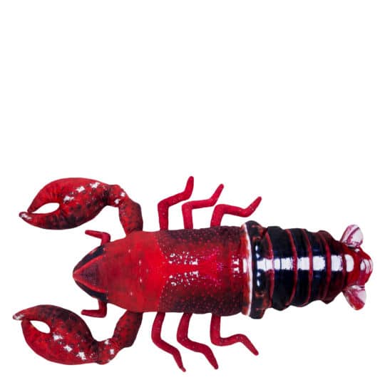 Cushion for sofa and couch in lobster form, red in 95x35x19cm, zoeppritz Lobster