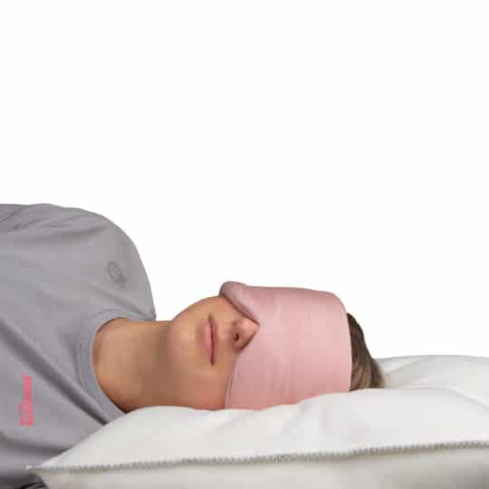 Schlafmaske aus Modal Baumwolle und Seide fuer Frauen und Maenner in rosa, zoeppritz Close Them