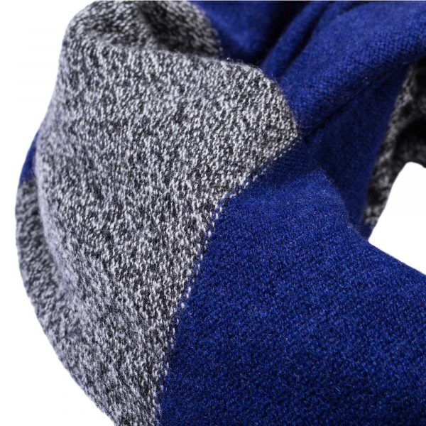 Scarf from cashmere, royal blue in 110x155cm, zoeppritz Hot Block