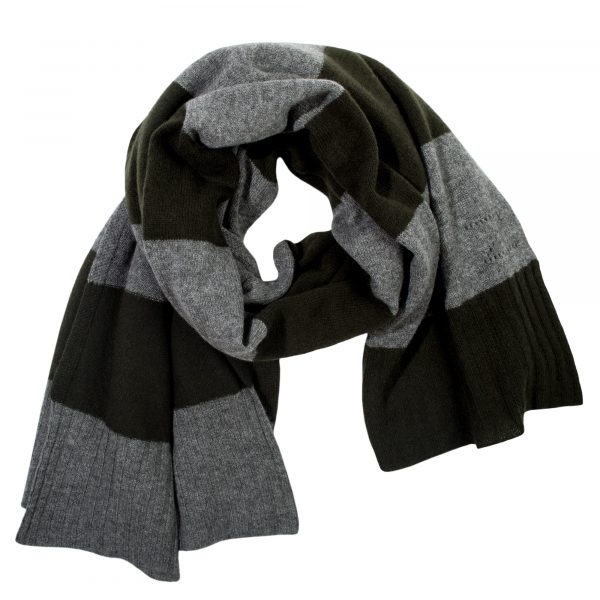 Scarf from cashmere, bottle green in 110x155cm, zoeppritz Hot Block